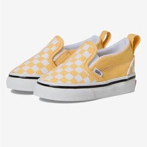Vans toddler  size 7.5 Yellow Checkered Slip-On Shoes
